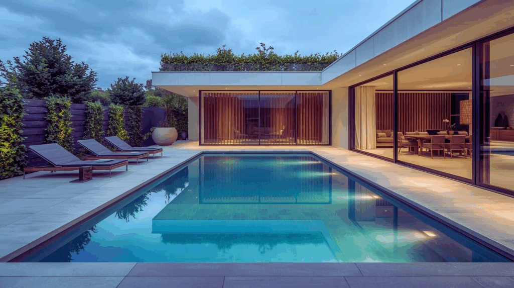 piscine béton moderne